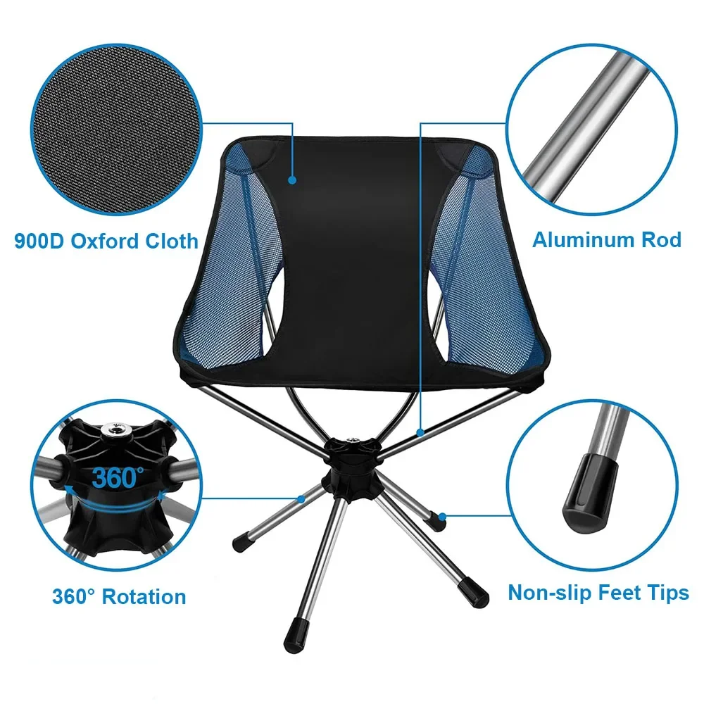 Folding Camping Chair 360° Rot - đánh giá và giá Outdoor Hunting Chair