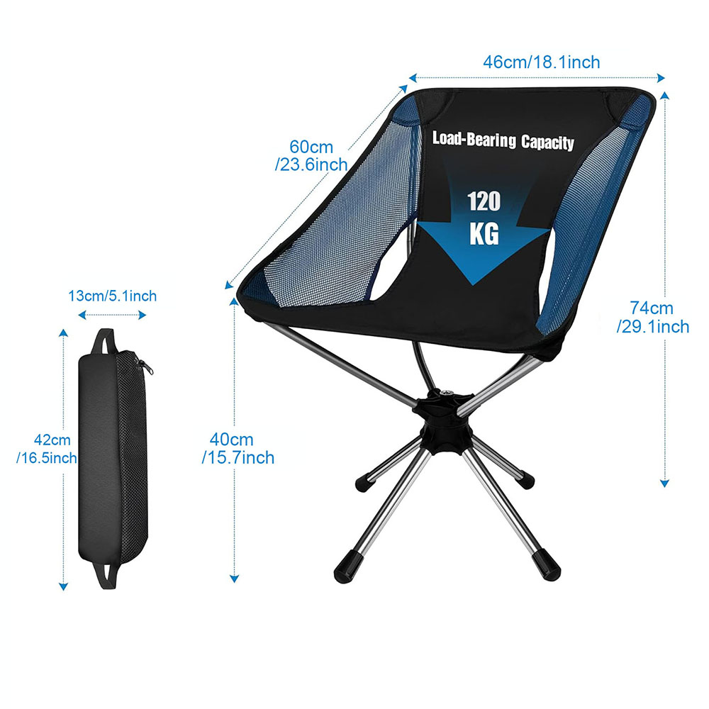 Folding Camping Chair 360° Rot - đánh giá và giá Outdoor Hunting Chair
