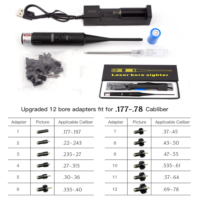 Bore Sight Kit 12Adpaters Lase - đánh giá và giá Laser Boresighter Kit