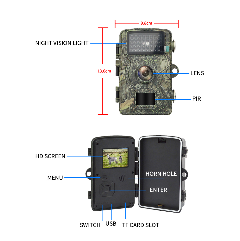 Trail Camera 12MP 1080P Wildli - đánh giá và giá Trail Camera Infrared